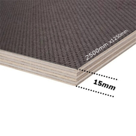 Siebdruckplatte Pappel 250 × 125 cm, 15 mm, Sieb/Film