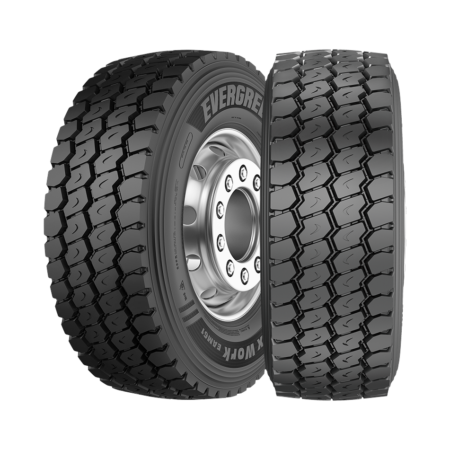 Komplettrad Evergreen MixWork EAM61 Trailerreifen 385/65 R22.5 auf Alufelge