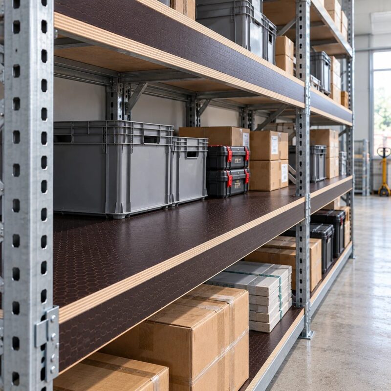 Regalböden aus rutschhemmender Siebdruckplatte